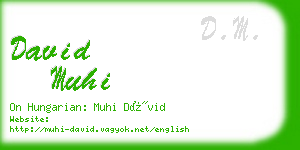 david muhi business card